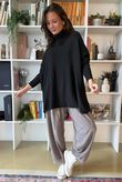 Beyond Terry Oversized Cowl Knit Black